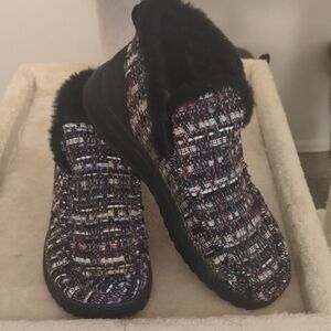 Women's Multicolor Tweed Ankle Boots